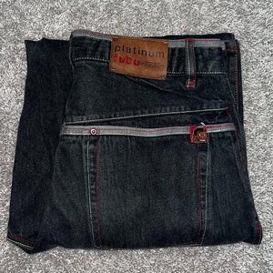 Y2K Platinum Fubu, Men's Stitched Fat Albert Jeans.